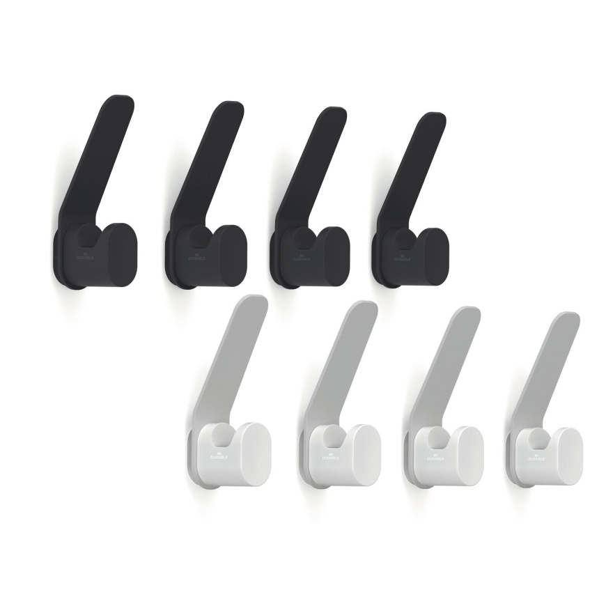 DURASTORE вешалка для одежды набор, 4 крючка, черный – 3