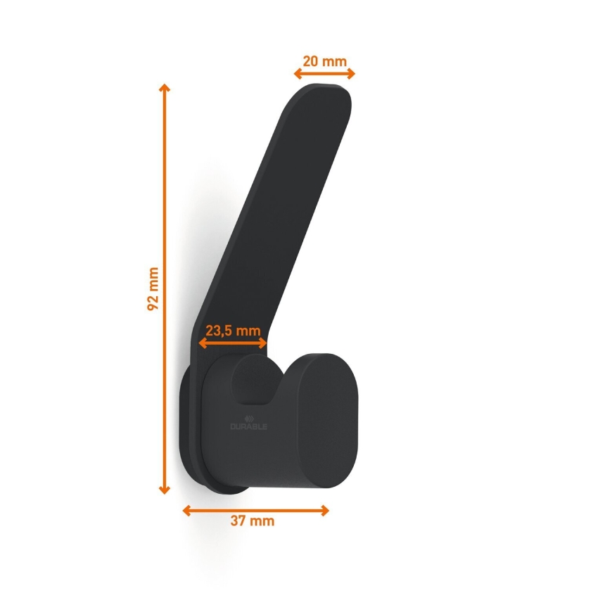 DURASTORE вешалка для одежды набор, 4 крючка, черный – 4