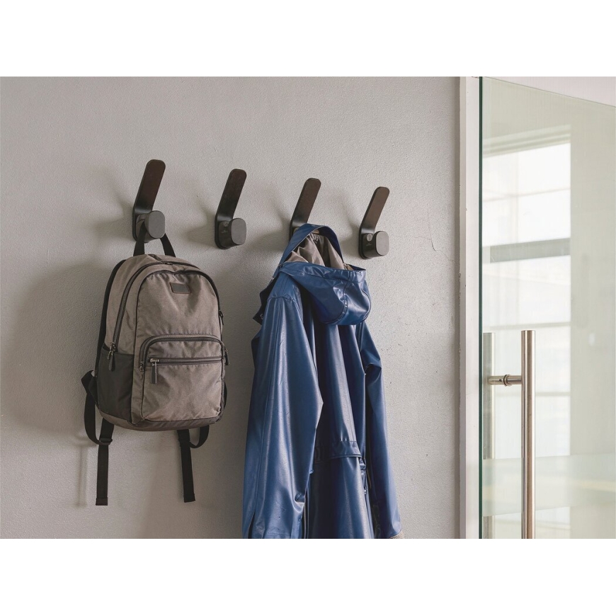 DURASTORE drabužių kabliukų rinkinys, 4 kabliukai, juodas – 5