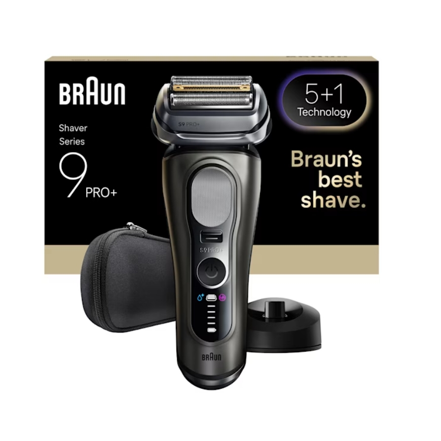 Braun Series 9 Pro+ 9615S Skustuvas Apkarpymo mašinėlė Juoda, Pilka