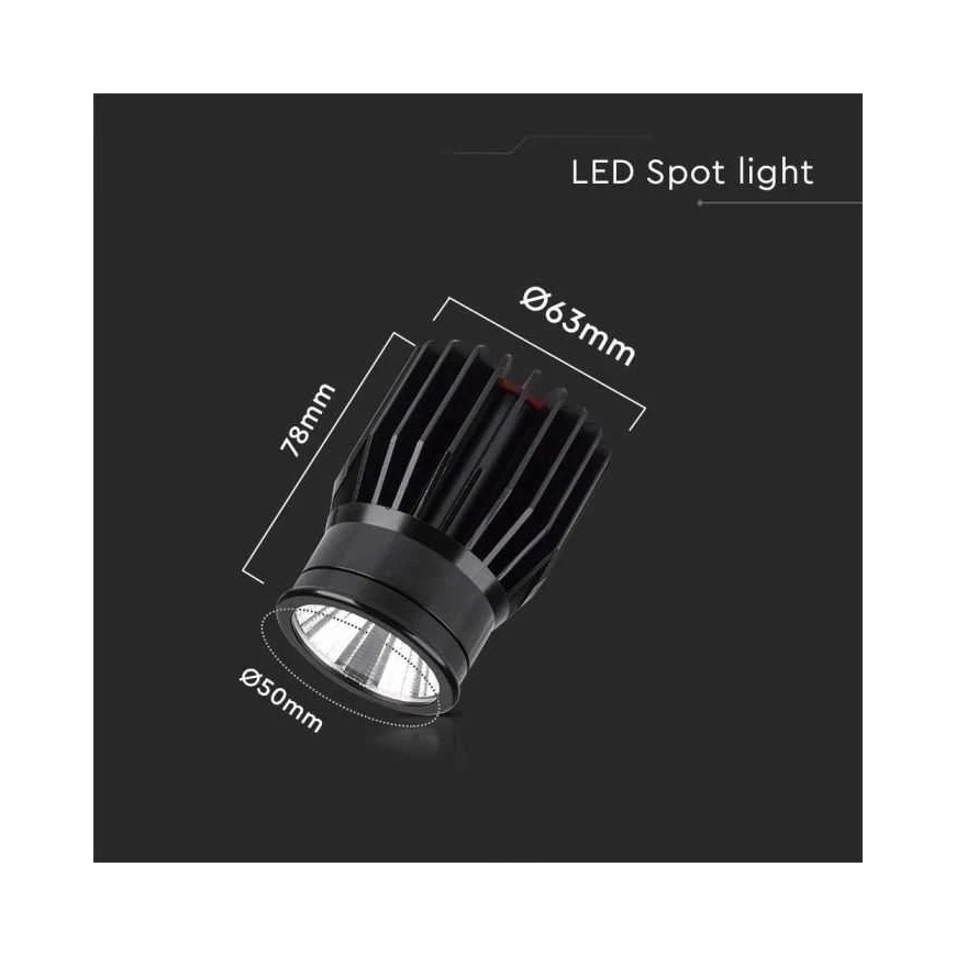 V-tac 18W LED moodul/seinavalgusti, must, 3000K – 2