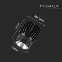 V-tac 18W LED moodul/seinavalgusti, must, 3000K V-tac 18W LED moodul/seinavalgusti, must, 3000K