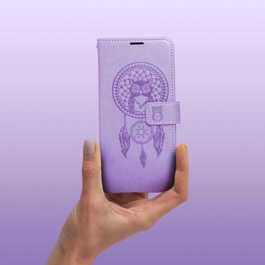 Forcell Oem MEZZO Book apvalks Samsung Galaxy A22 5G, sapņu ķērājs violetā krāsā – 2