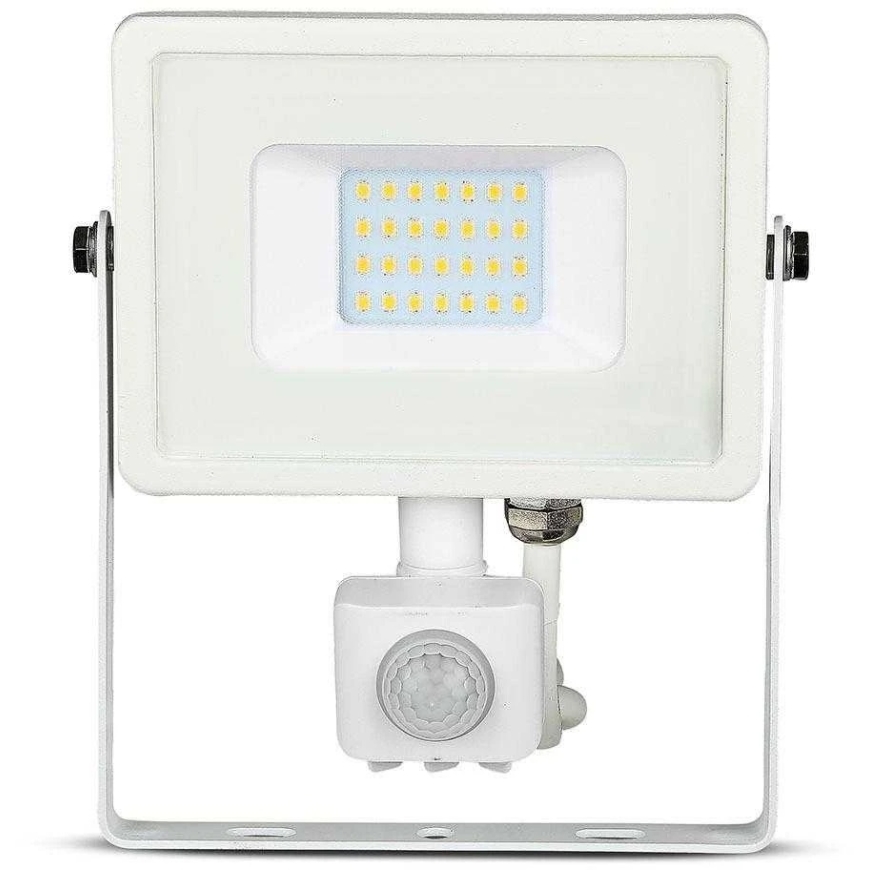 20W LED projektor, 3000K, liikumisensoriga, valge korpus, SAMSUNG LED kiip – 2