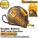 Ingco HSMT08031E self-locking tape measure, 3 m x 16 mm