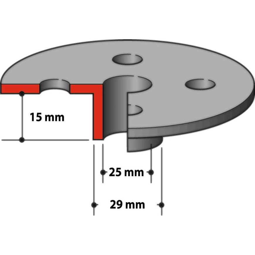 Makita Jyrsin Bitin Ohjausrenkaat 25x29x15mm 3612C, 3620, RP0900, RP2300FC 163080-8 – 4