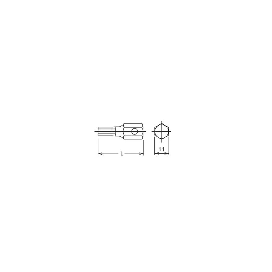 Koken 11 mm otsik 3 mm kuue nurga kruvidele [107-11 3] – 2