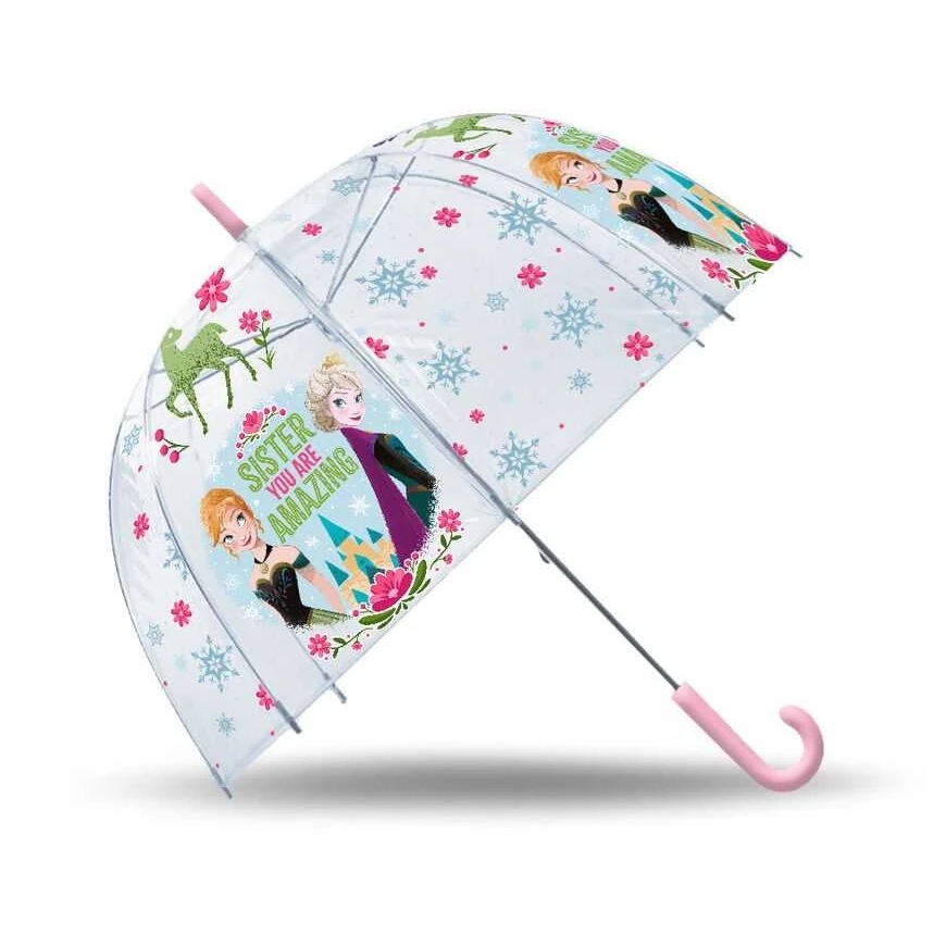 KIDS "Euroswan" Licensed Accessories, Manual Transparent Umbrella – "Frozen"