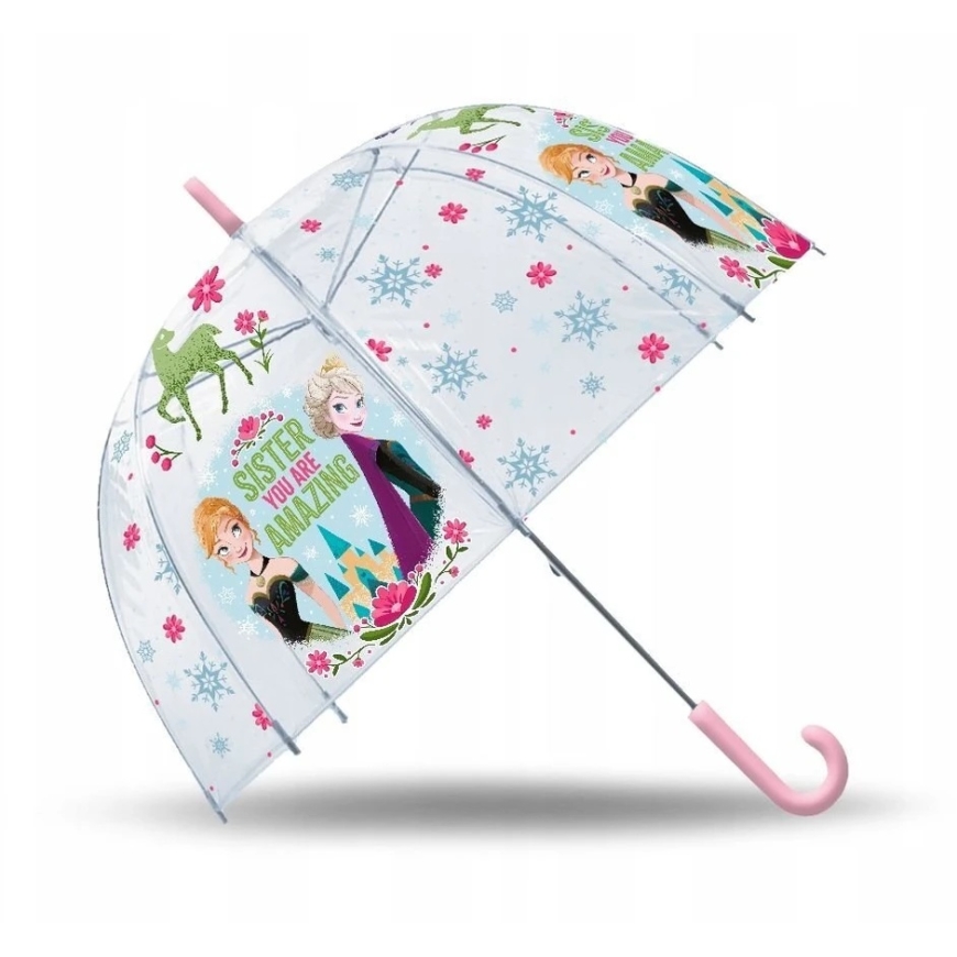 KIDS "Euroswan" Licensed Accessories, Manual Transparent Umbrella – "Frozen" – 2