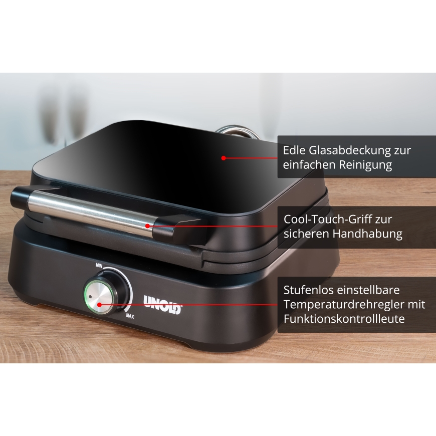 Unold 48275 vahvliküpseti 2 vahvel(id) 1500 W Must – 3