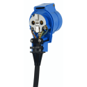 Electraline CEE ANGLED Coupling FPR Caravan CEE 2P+T + Schuko Electraline CEE ANGLED Coupling FPR Caravan CEE 2P+T + Schuko