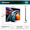Hisense 85UR9DS TV 2.16 m (85") 4K Ultra HD Smart TV Wi-Fi Black, Grey 5000 cd/m²