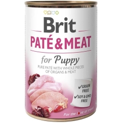 BRIT CARE Pate un gaļa kucēniem Vista un Tītars 400g
