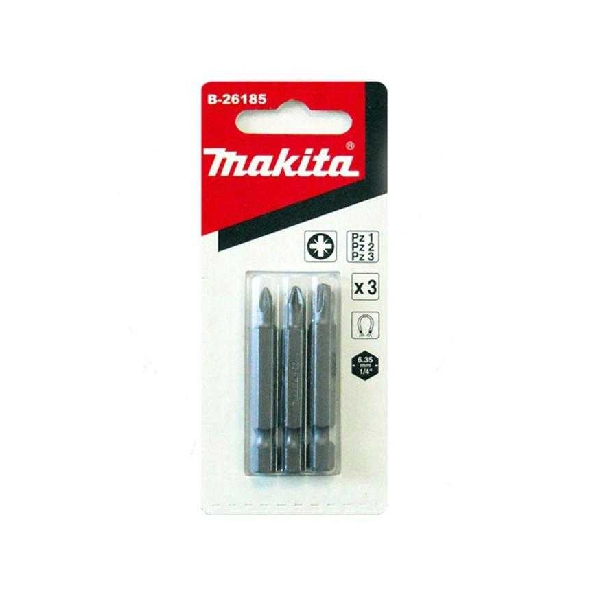 Набор бит для шурупов Makita PZ1,2,3X50MM 3 шт.