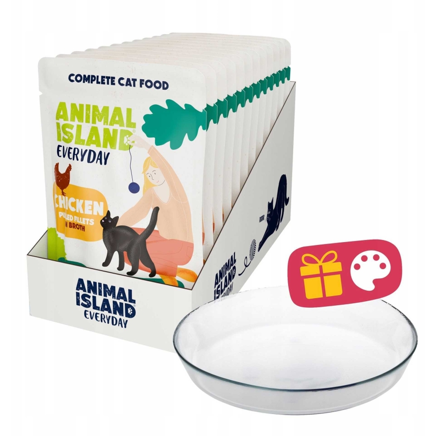 Animal Island ANIMAL ISLAND Курица в филе 12x85г+тарелка