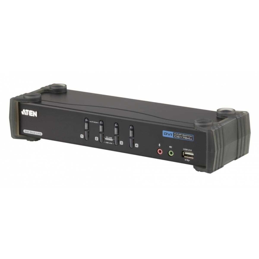 ATEN 4-portu USB DVI Dual Link/Audio KVMP slēdzis