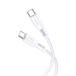 iKaku KSC-973 PD100W fast charging / data cable Type-C to Type-C White