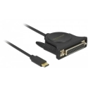 DELOCK USB-C 2.0 / DB25 1.8m juodas DELOCK USB-C 2.0 / DB25 1.8m juodas