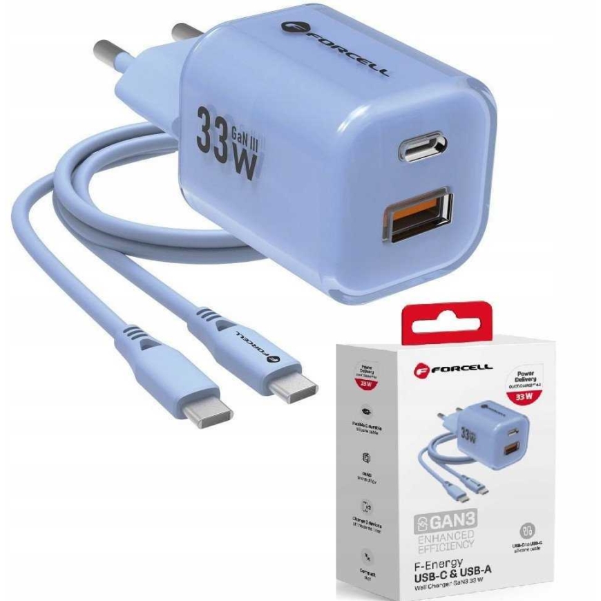 Forcell VT-41 GAN III Charger 33W Blue