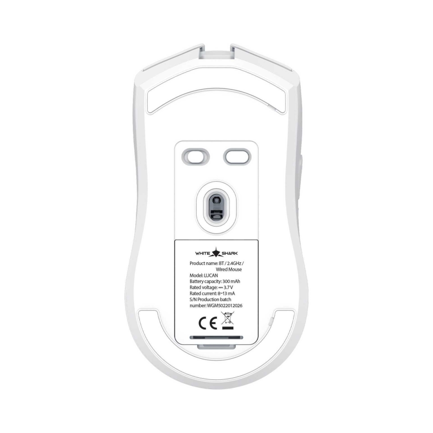 White Shark LUCAN-W WGM-5022 12000 DPI belaidė žaidimų pelė, – 3