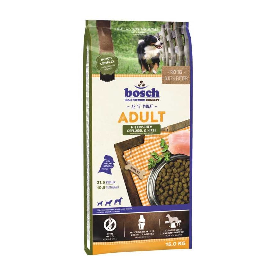 Bosch Взрослый с свежим мясом птицы и просом 15кг