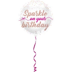 Folat Foil Balloon "Sparkle on your birthday" 45cm