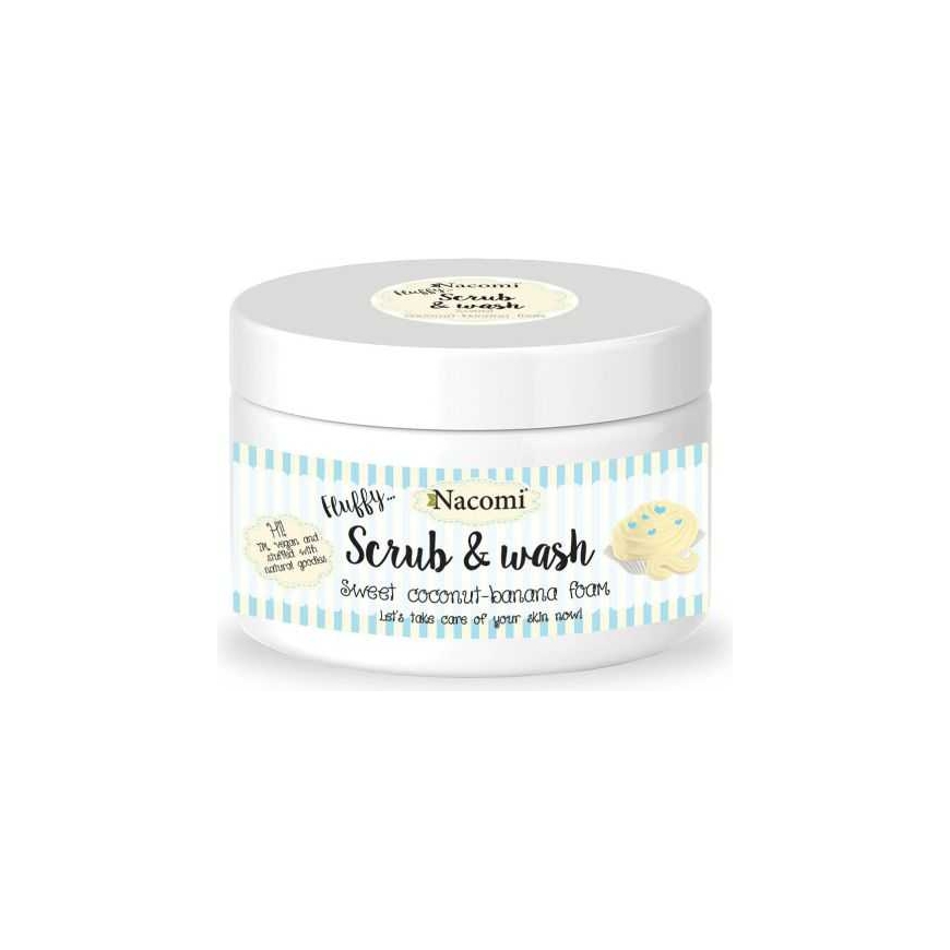 Nacomi Skrubējošā un mazgājošā putas - kokos-banana 180ml
