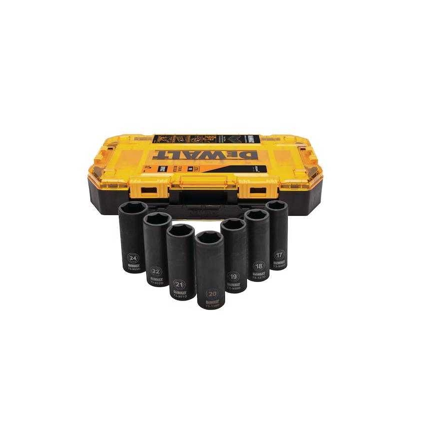 DeWALT IMPACT SOCKET SET DT70905 7 gab.