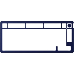 HyperX Alloy Rise 75 Top Plate Navy Blue