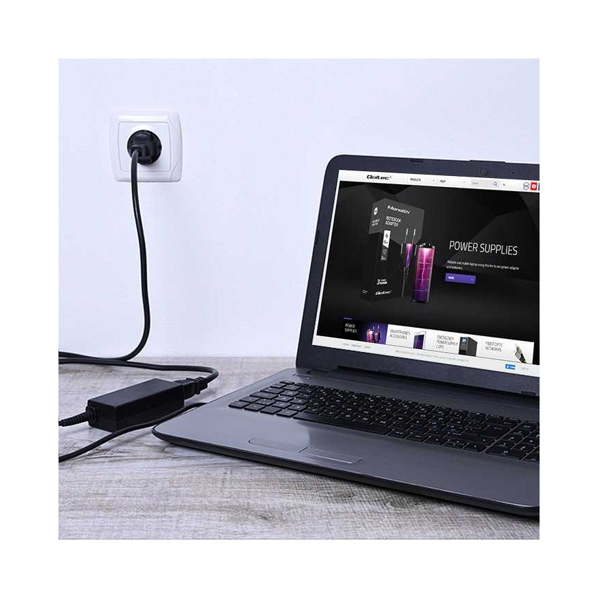 Qoltec Toiteadapter (51518) Must