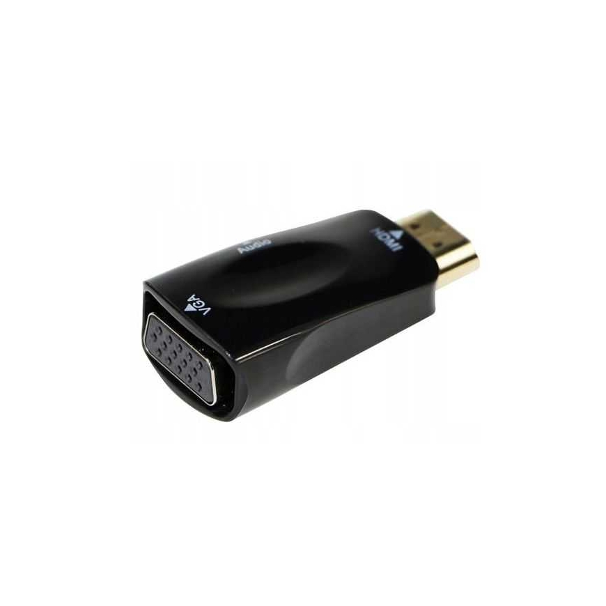 Gembird HDMI/VGA/3.5mm adapteris Melns