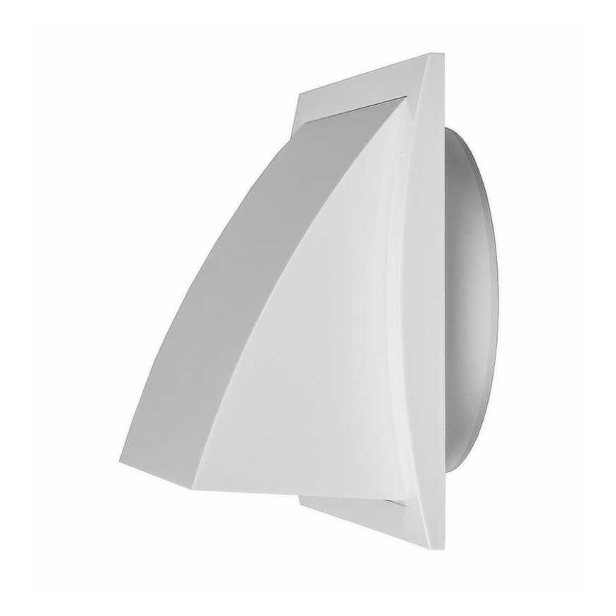 EUROPLAST Plastikrest, 190x190mm, Ø125mm, väline, tagasilöögiklappiga