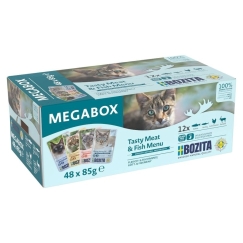 BOZITA palat kastikkeessa Mega Box - märkä kissanruoka - 48x85g