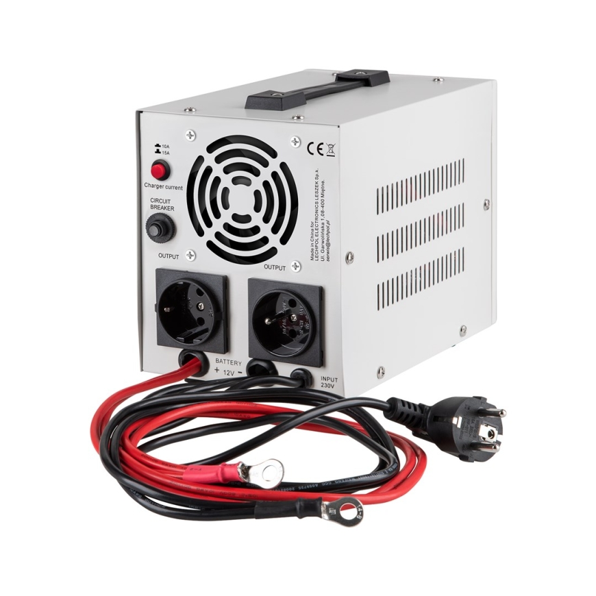 KEMOT PROsinus-800 avarinis maitinimo šaltinis – švarus sinusoidinis keitiklis su 12V krovimo funkcija, 230V, 800VA/500W – 3