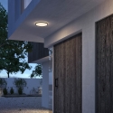 Philips SuperSlim outdoor ceiling light, SceneSwitch, black, IP54, 2700K Philips SuperSlim outdoor ceiling light, SceneSwitch, black, IP54, 2700K