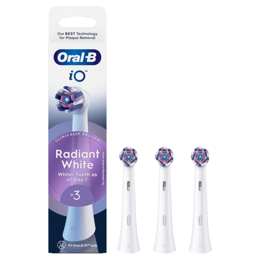 Oral-B iO Radiant White replacement brush heads, 3 pcs