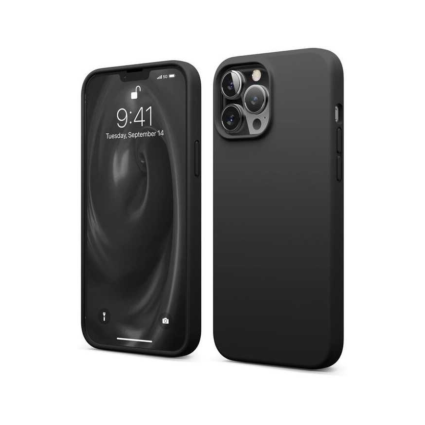 Riff "Minkštas silikoninis dėklas iPhone 14 Pro" juodas