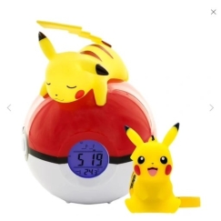 TF POKEMON LIGHT-UP ALARM CLOCK & PIKACHU 9CM
