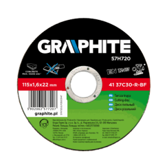 Graphite akmens griešanas disks 115x1.6x22.2mm (57H720)