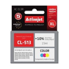 Activejet AC-513R tintes kārtridžs 1 pcs Saderība Augsta (XL) produktivitāte Tirkīzzils, Fuksīns, Dzeltens