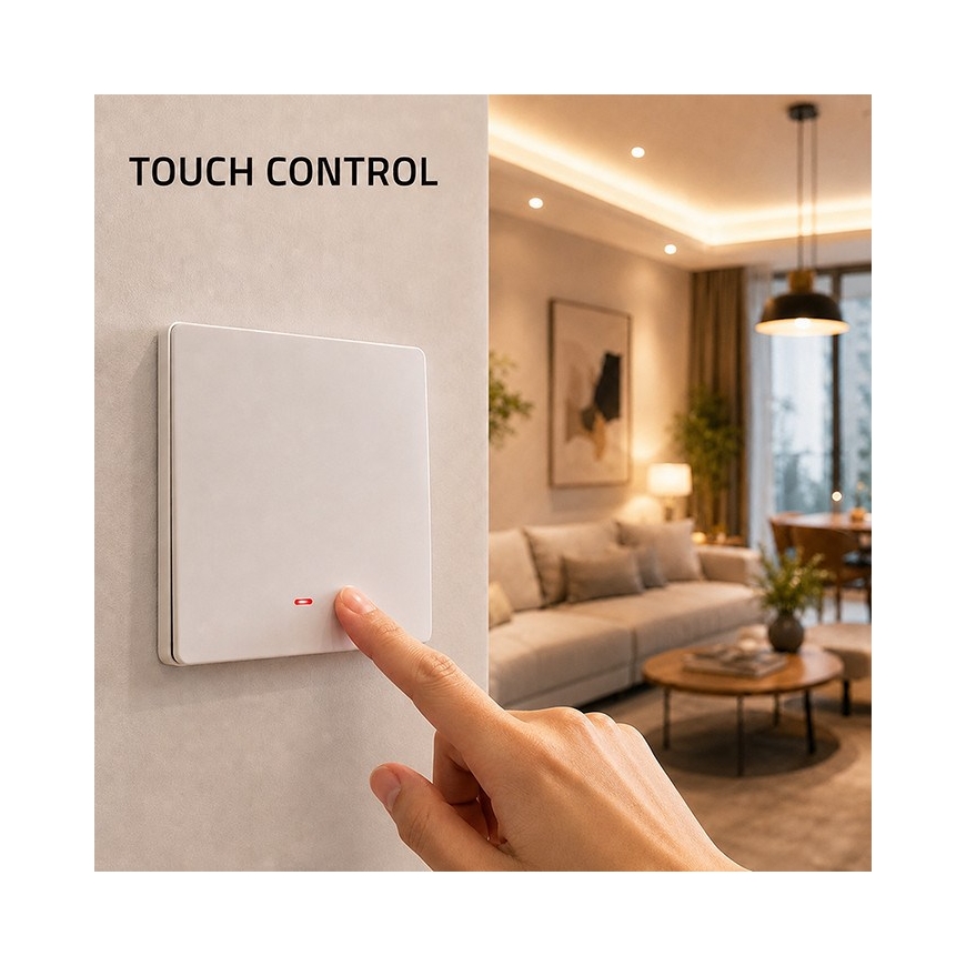 Qoltec 52719 Smart 1-Gang Light Switch | Wi-Fi | Timer | Tuya | Smart life | White – 3