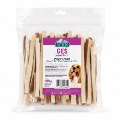PETITTO Minkštos žąsies sumuštiniai - šunų skanėstas - 500g