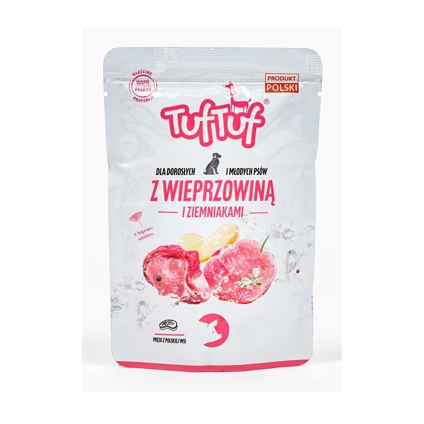 TUF TUF Minced pork with potatoes - wet dog food - 500g