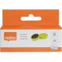 Nobo -magneetid valge tahvli jaoks, 32 mm, kollane, 10 tk Nobo -magneetid valge tahvli jaoks, 32 mm, kollane, 10 tk