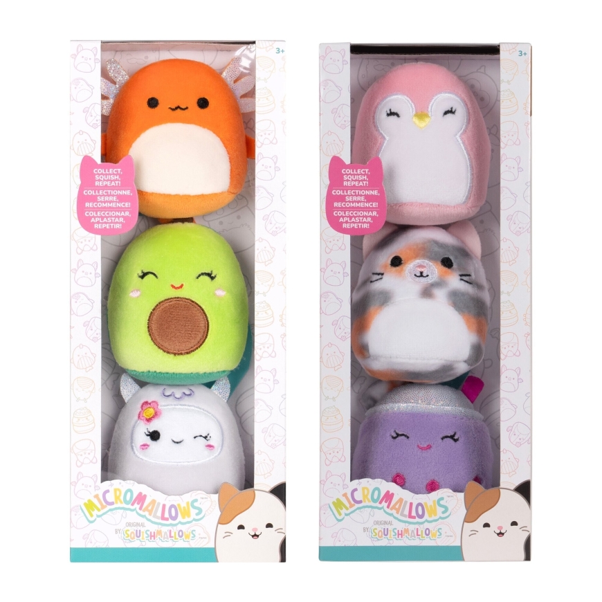Squishmallows Micromallows S3 mīkstās rotaļlietas, 3 gab.