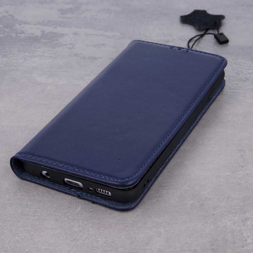 Ādas grāmatas vāks iPhone 13 Pro Zils – 4
