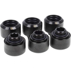 Alphacool Toruühendus 1/4" 16/10mm must 6tk.