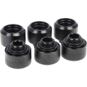Alphacool Pipe connection 1/4" on 16/10mm black 6pcs.