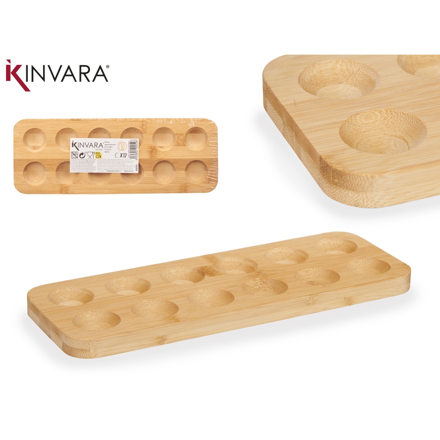Bambusa olu turētājs, 12 vietām, 1,6 × 30 × 11,5 cm, 90959, KINV