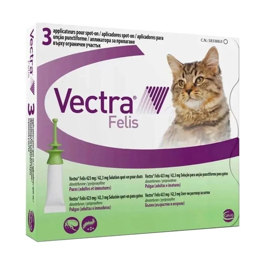CEVA Vectra Felis - капли от блох для кошек - 3 шт.